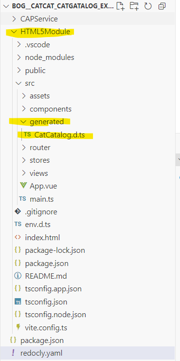 Locating generated typescript definition within our vue project (Photo by the author)